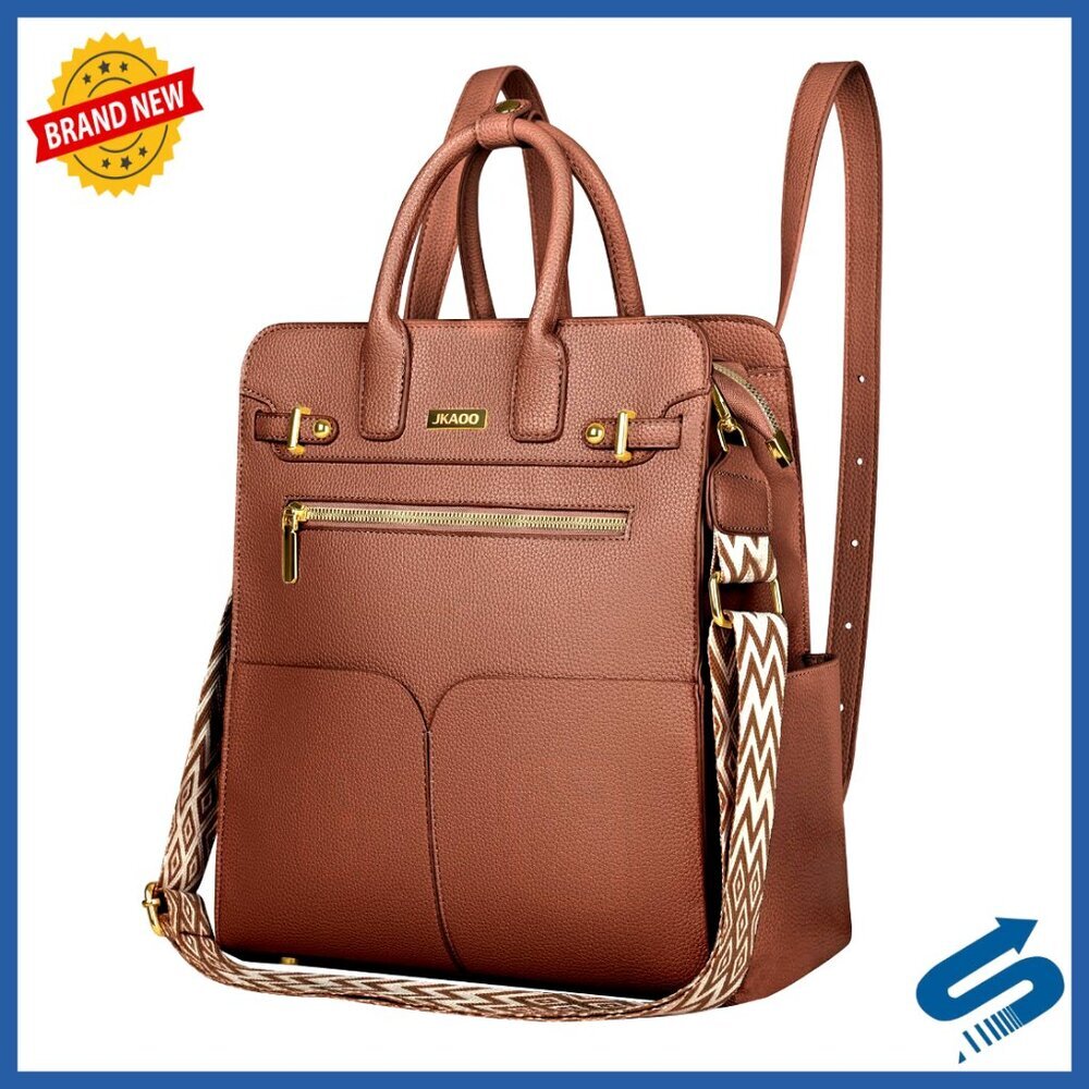 PU Leather Convertible Backpack Purse 4-in-1 Design with Removable Strap